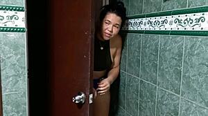 Mature latina stepdaughter fucks me in the bathroom
