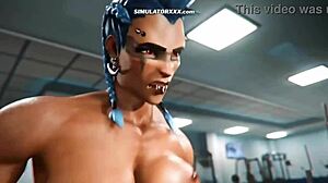 Playing Mei’s personal trainer simulator with wild anime action.