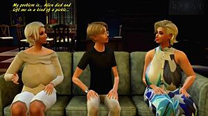 Granny Blowjob With Big Tits In Sims 4.