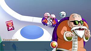 Kame Paradise 2 Vados Shows Master Roshi Huge Boobs