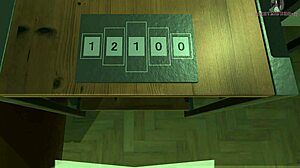 Curvy Teen 18+ Blowbangs Huge Cocks in 3D Room Escape