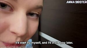 Skinny Russian babe gets pounded in shop POV action