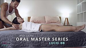intense oral master luchi bb worships feet and squirts