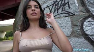Public agent italian sweetheart gets fucked hard outside in a public place