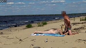 Mommy with Big Ass Fucked on Beach