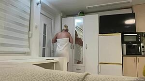 I accidentally dropped my towel right in front of the delivery guy.