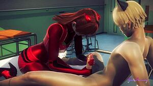 Asuka Femboy Swallows Cum in Wild Asian Anime 3Some