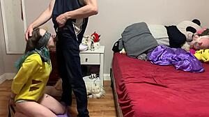 Step Daughter Tied Up by Step Dad's Monster Cock for Rough Use