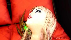 dickgirl android dominates blonde slave