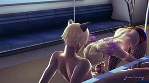 Harley Quinn Femboy Shows Sissy Skills in Japanese Anime. Wild Yaoi Action in Suicide Squad Game.