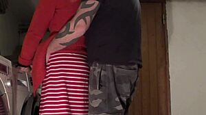 wife gets dick in laundry room