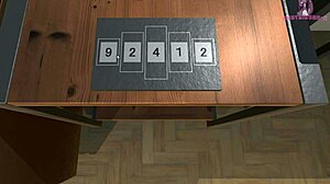 Curvy Teen 18+ Blowbangs Huge Cocks in 3D Room Escape