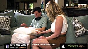 Hey, why’s stepson jerking off in the living room? Rachael Cavalli’s turned on!