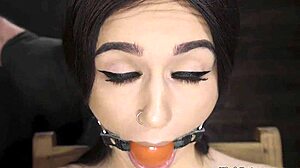 Fresh Pale Brunette Bound In Bondage