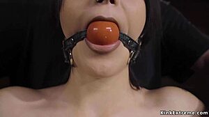 Fresh Pale Brunette Bound In Bondage