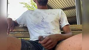 College Campus Wank in Public Outdoor Masturbation