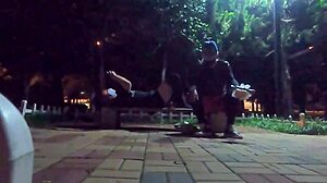 During a park run, I met a hung emo twink and we had public blowjob sex