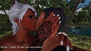 kitty takes on a big cock