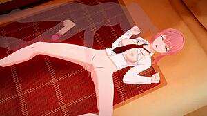 Miss Makima moans during penetration in 3D hentai!