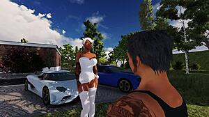 Cartoon porn with big tits and blowjob action