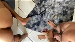 Intense Emotions After Football With Bodybuilder