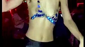 Hairy Cosplay Babe Dancing with Nip Slip Upskirt in Public