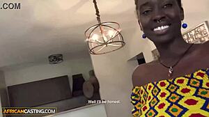 Tall black amateur babe shags big cock fake agent