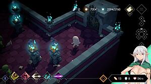 Forced to marry the giant man in escape dungeon? Big dick deflowers and cums in womb.