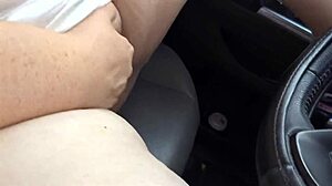did the bbw exhibitionist get caught finger fucking in public without panties?