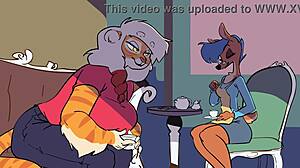 Two Girls With Big Tits Share One Bed In Anime Hentai Cartoon