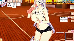 Enjoying a relaxing massage with big tits in anime 3D CG