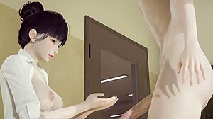 Uncensored Hentai with Shoko's Hard Sex in Library Scene