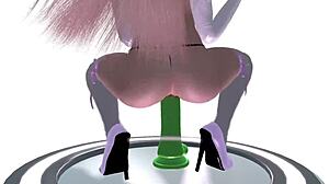 Princess Peach enjoys a dildo ride