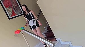 My house cleaning girl fucks me doggystyle and begs to be my lover forever