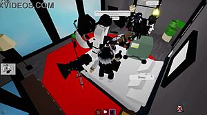 i see furrita getting strongly penetrated by albino for cumshot