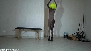 Her skinny ebony body and tits are perfect and goofy