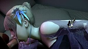 Watch this cute blonde babe fuck a big dick stranger