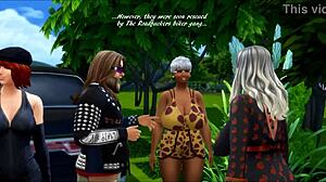 Ruby and Doris encounter suggestive roadfuckers in Sims 4.