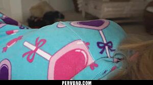 Teen Suggestively Asks Stepdad 'Can I Sleep Here Tonight?' in Taboo POV