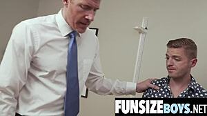 That doctor's massive cock went deep bareback in tight twink