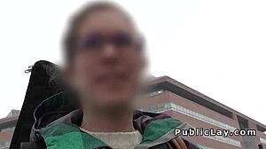 russian milf caught in public gets down dirty