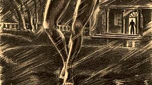 Vintage erotic cartoon illustration from antique anime collection