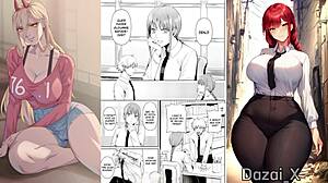 Chainsaw Man Featuring Makima and Denji