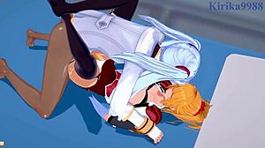 Setsuko, Excellen, and Ruri in Futanari Lesbian Creampie Action