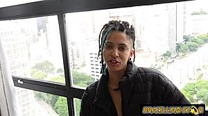 producer fucking the sexy singer with big tits and shaved pussy