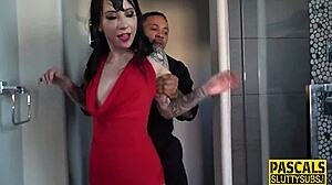 Damn! This BDSM slut gets roughly fucked and gagged hard every time!