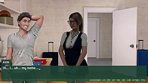 Curvy teen arrives at university in pleasure thieves game