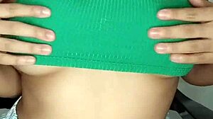 sexy latina with big natural tits and curvy ass comes home hot and does nude in front of webcam