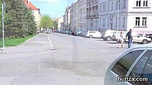 beautiful tight teen gets pussy and anal stretched