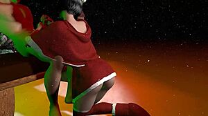 Fucked Hard In Sexy Christmas Outfit!